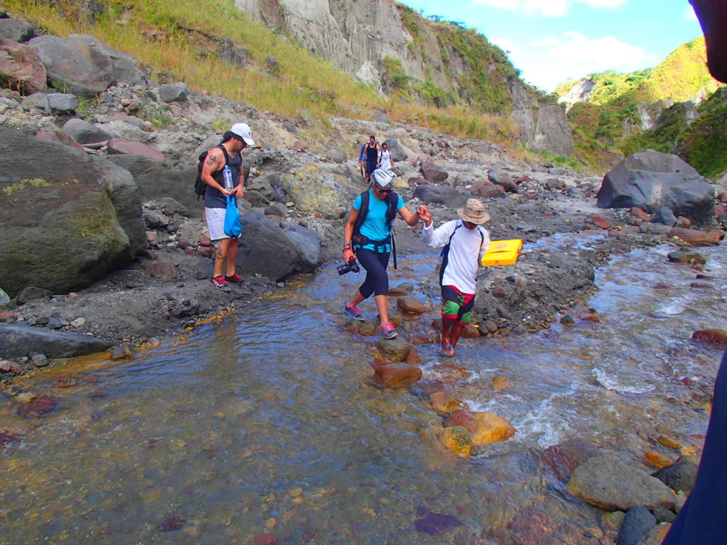 Crossing the river