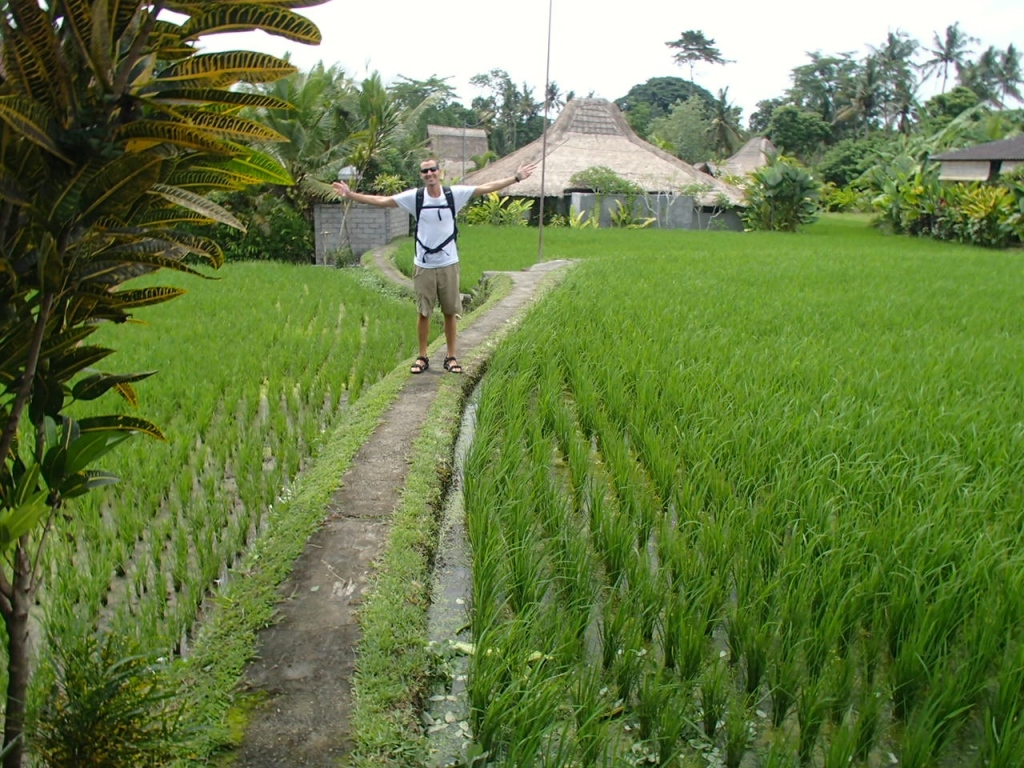 Josh in ricefields