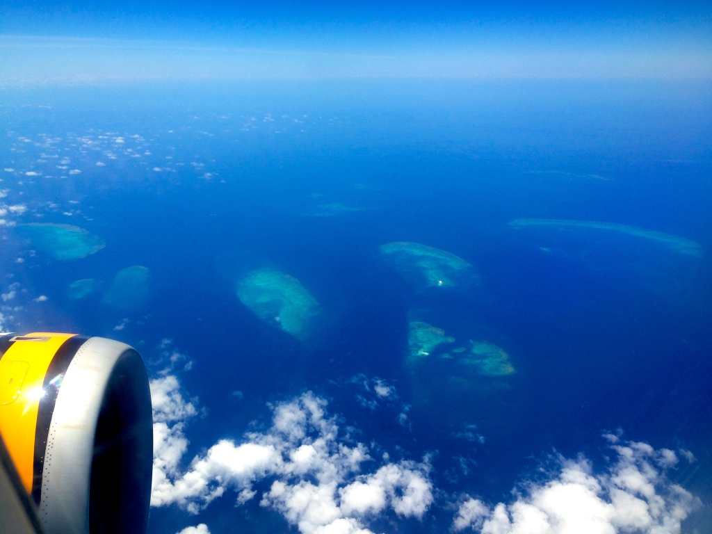 Great Barrier Reef from plane