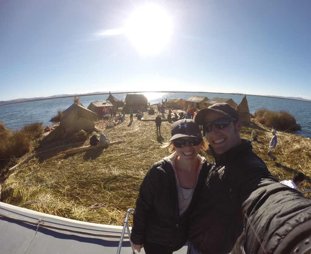 Josh and Marissa on the floating Island